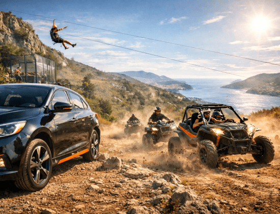 Adventure Day Trip from Dubrovnik by Car | Zipline, Padel & ATV Buggy